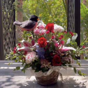 Garden Song Floral Basket