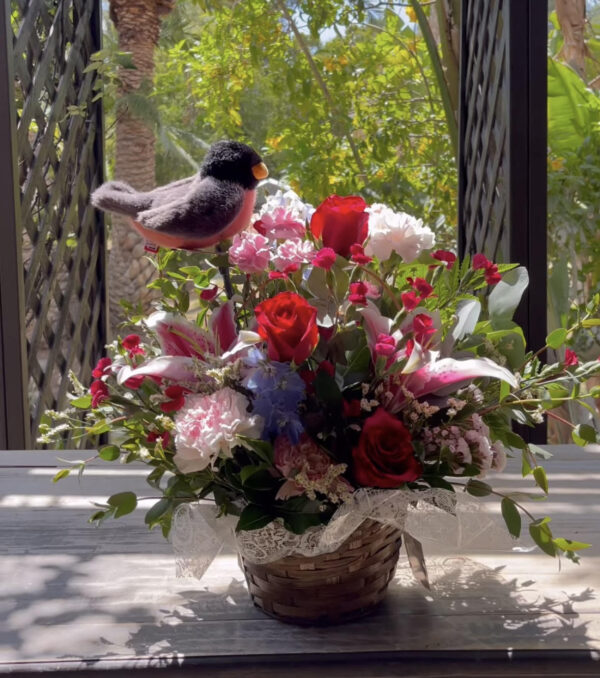 Garden Song Floral Basket